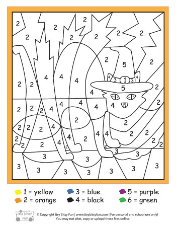 Color By Numbers Halloween Printable 4