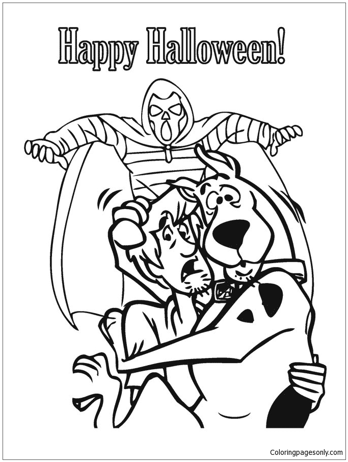 Scooby Doo Halloween Coloring Pages 1